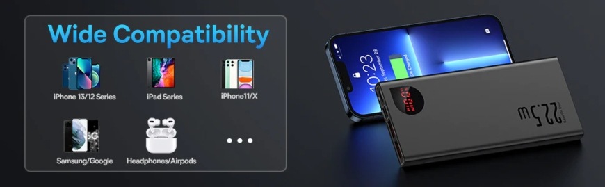 Baseus Adaman Metal 20 000 mAh 22,5 W, černá 