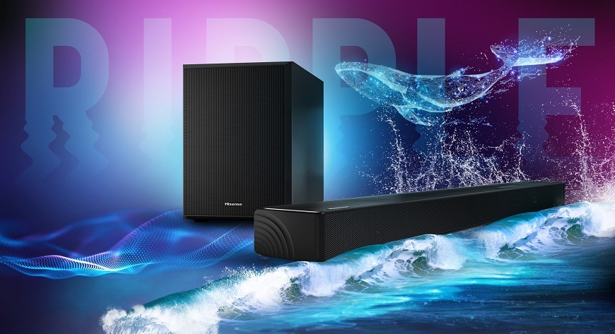 Soundbar Hisense U3120G, černá, 3.1.2kanálový soundbar 
