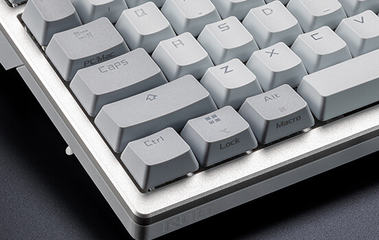 Klávesnice Asus ROG AZOTH (ROG NX Snow/PBT ) - US bílá Asus ROG AZOTH - US (ROG NX Snow/PBT)