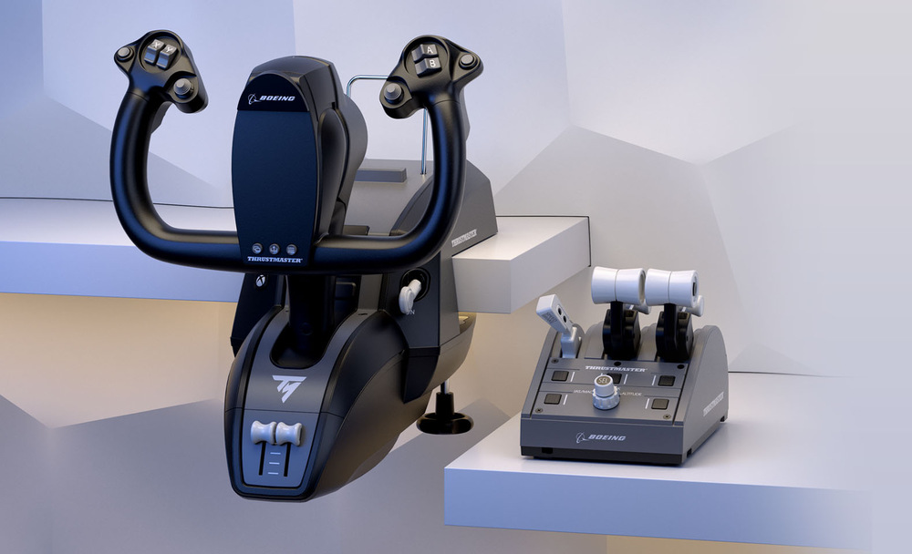 Joystick Thrustmaster TCA YOKE PACK BOEING Edition pro Xbox One, Series X/S, PC černý