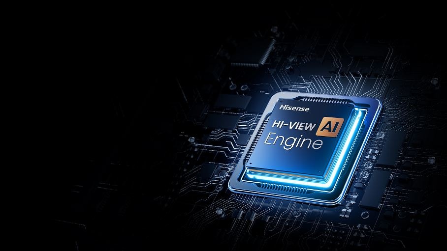 Televize Hisense 50E8S Hi-View AI Engine obrazový chip, který zajišťuje optimální vizuální zážitek