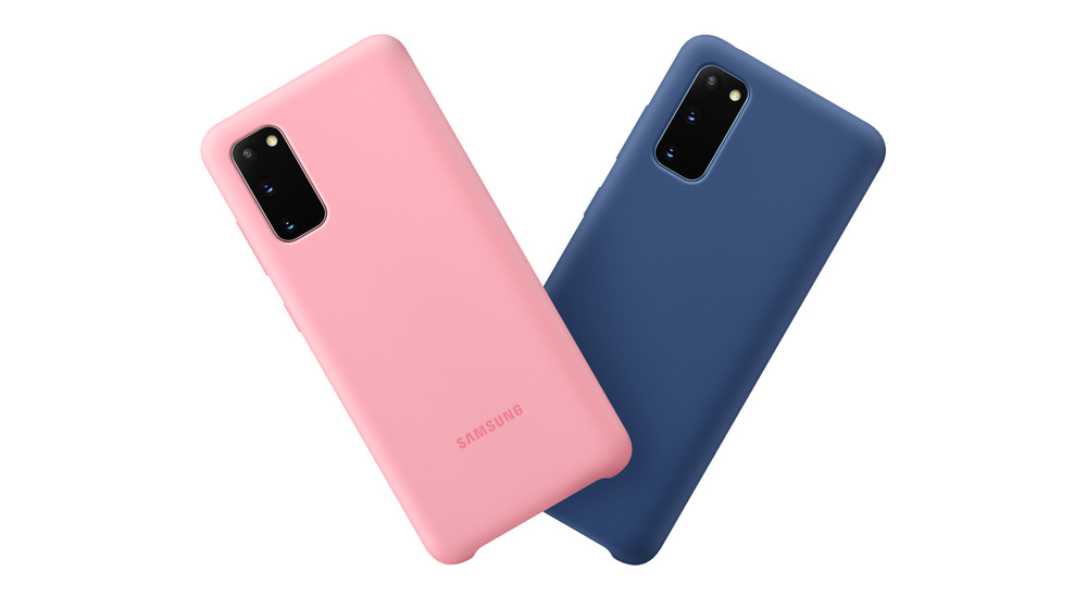 Kryt na mobil Samsung Silicon Cover na Galaxy S20 šedý