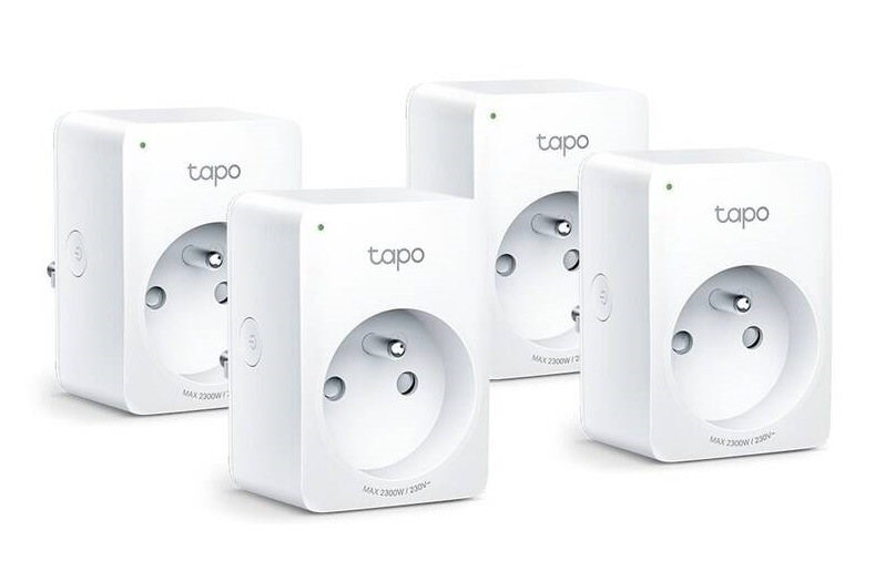 Chytrá zásuvka TP-Link Tapo P100, 4ks bílá