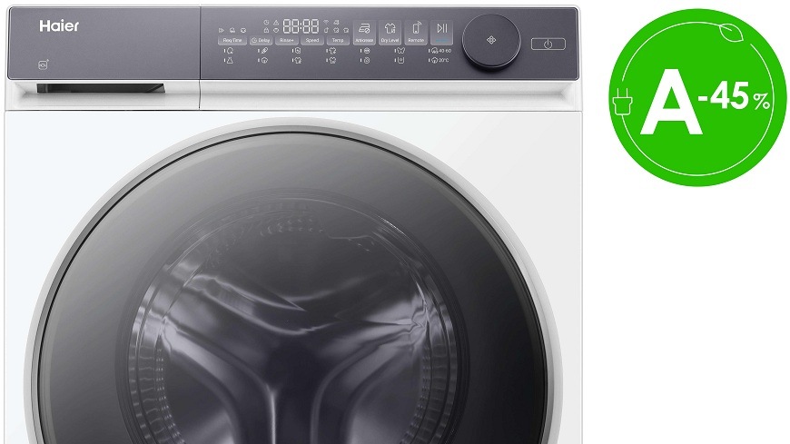 Pračka se sušičkou Haier HWD80-B14367U1-S bílá pračka se sušičkou haier HWD80-B14367U1-S a zelená ikona A -45 %