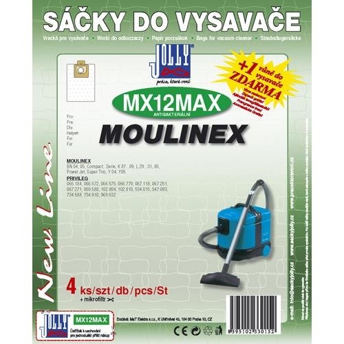 Sáčky Jolly do vysavače Moulinex, snadná instalace