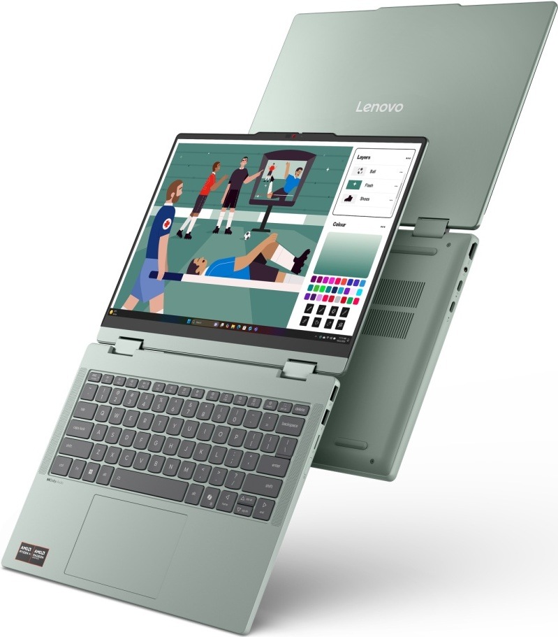 Tenký notebook Lenovo IdeaPad 5 má konektory na pravém i levém boku
