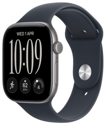 Chytré hodinky Apple Watch Series 12 GPS + Cellular 42 mm vesmírně šedý hliník, námořnicky modrý sportovní řemínek - S/M