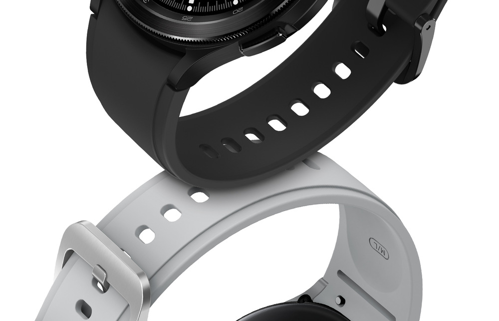 Řemínek Samsung Sportovní s rýhováním 20mm (velikost S/M) stříbrný