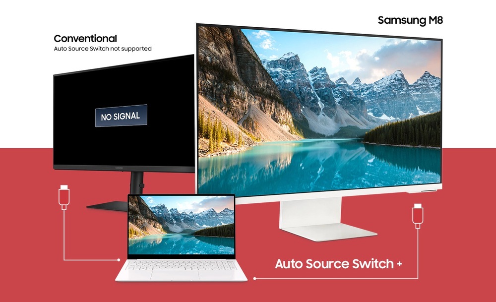 Monitor Samsung Smart Monitor M8 - Warm White