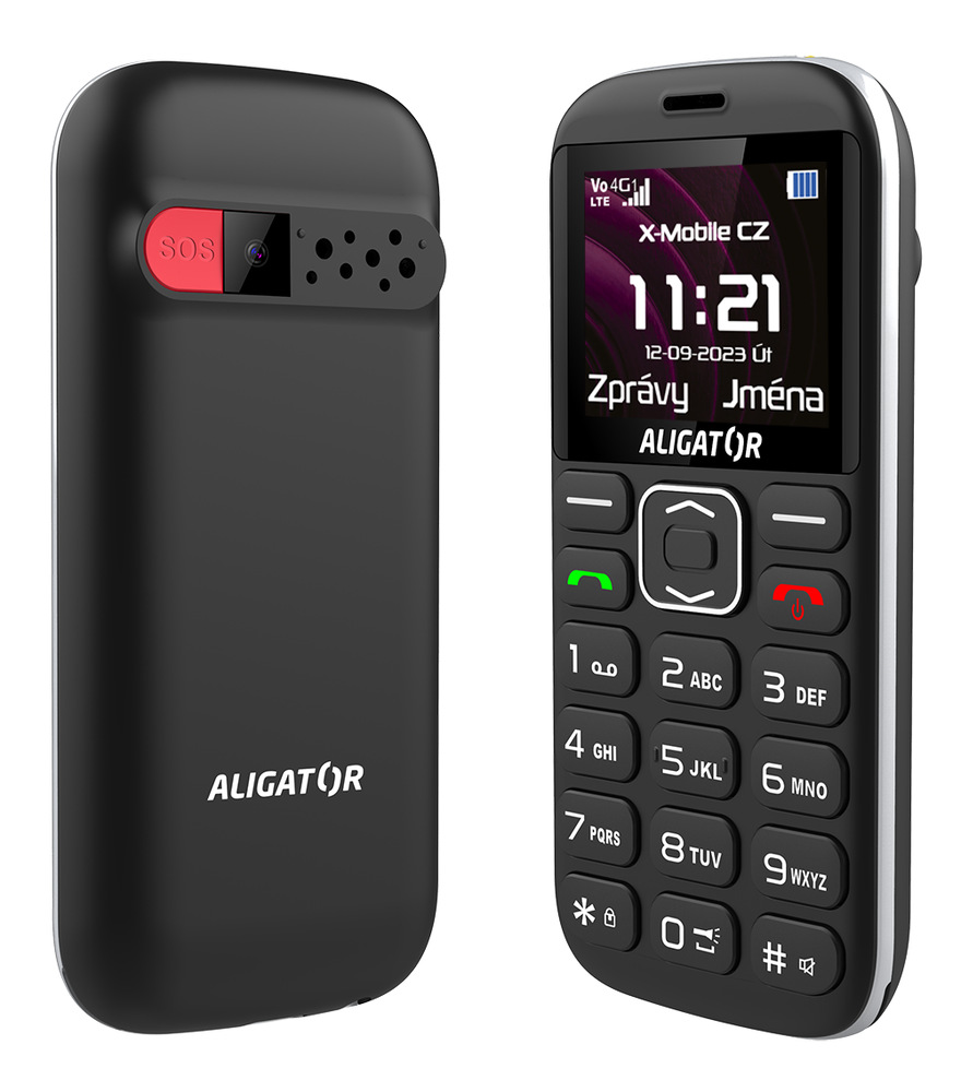 Mobilní telefon Aligator A720 4G Senior černý/červený Mobilní telefon Aligator A720 4G Senior černý/červený