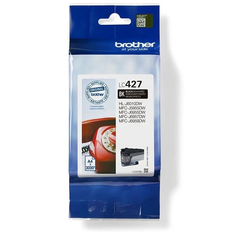 Inkoustová náplň Brother LC-427BK, 3000 stran černá