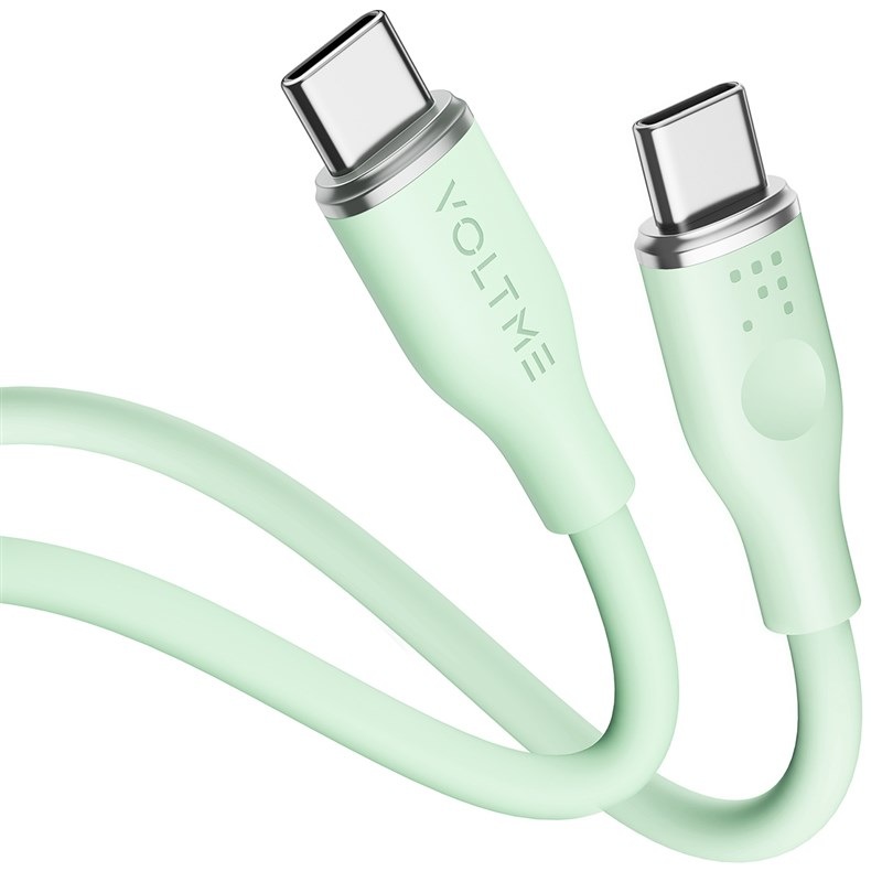 Kabel Voltme Powerlink Moss Series USB-C/USB-C, CTC 3A/60W 1m zelený