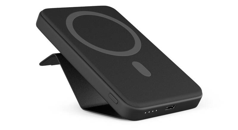 Powerbank Epico Mag+ 7 000mAh, stojánek + kabel USB-C/USB-A - černá
