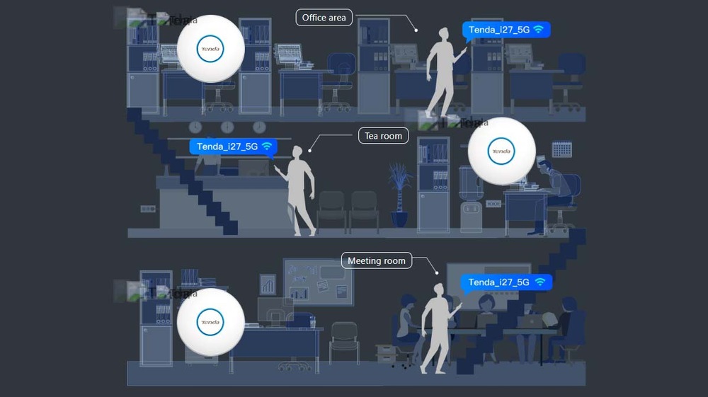 Přístupový bod (AP) Tenda i27, Wireless AX3000, WiFi 6 bílý Přístupový bod (AP) Tenda i27, Wireless AX3000, WiFi 6 bílý