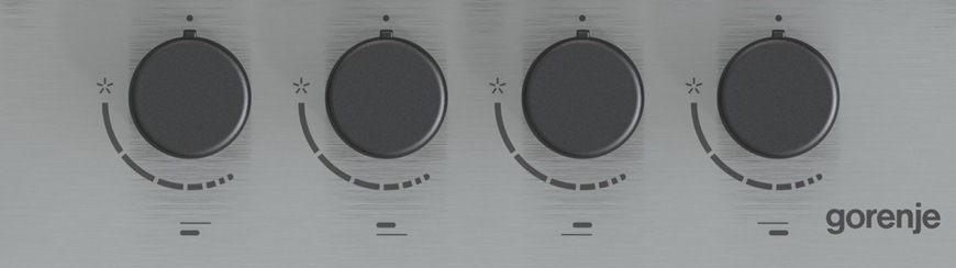 Plynová varná deska Gorenje GW642ABX, ovládání