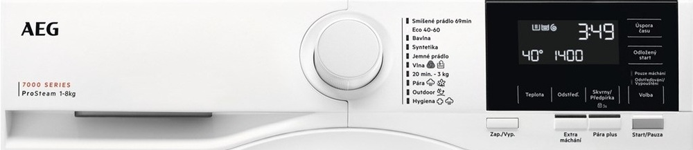 Ovládací panel pračky AEG LFR71862BC 7000 ProSteam