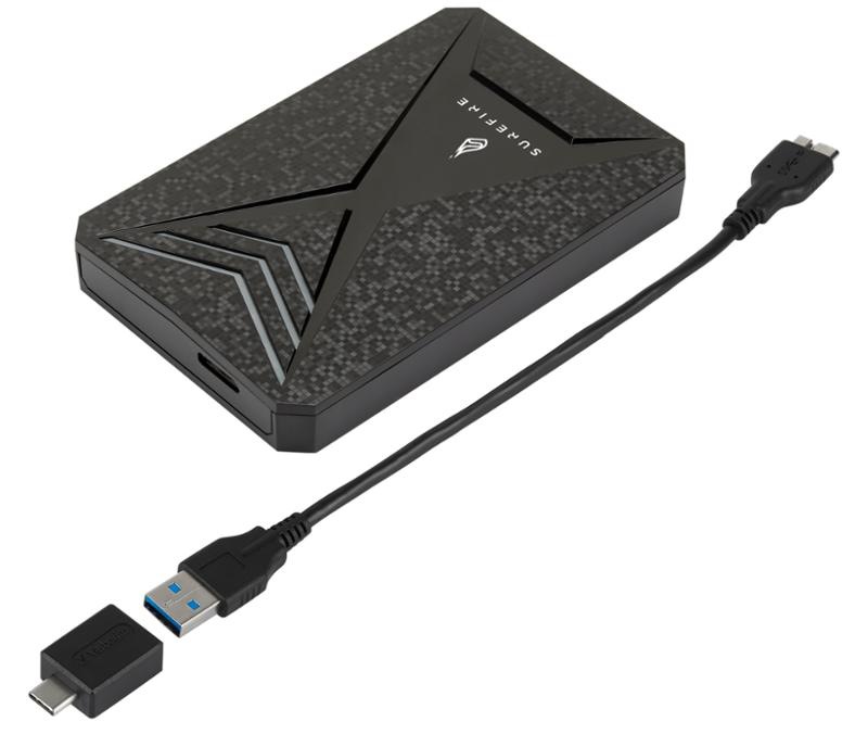 Externí pevný disk 2,5" SureFire Gaming Bunker HDD USB 3.2 Gen 1 1TB černý Externí pevný disk 2,5" SureFire Gaming Bunker HDD USB 3.2 Gen 1 1TB černý
