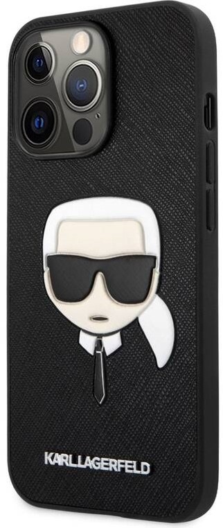 Kryt na mobil Karl Lagerfeld Saffiano Karl Head na Apple iPhone 13 Pro Max černý