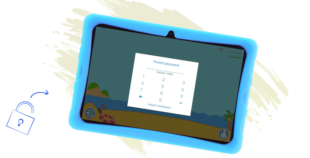 Dotykový tablet Doogee U10 KID 4 GB / 128 GB + dětský kryt modrý