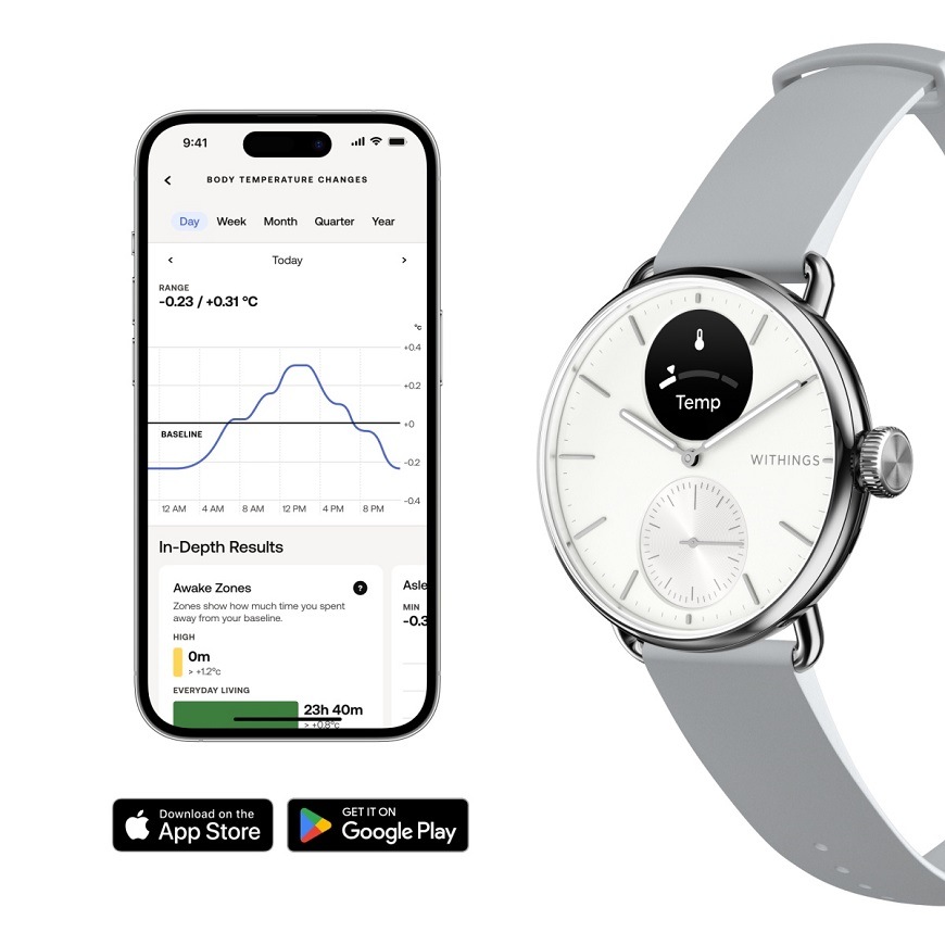Chytré hodinky Withings Scanwatch 2 38 mm bílé