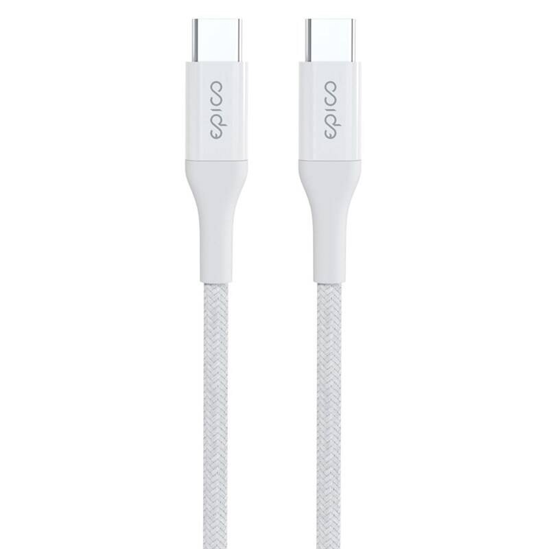 Kabel Epico Braided PD, USB-C / USB-C, 1.2m - bílý
