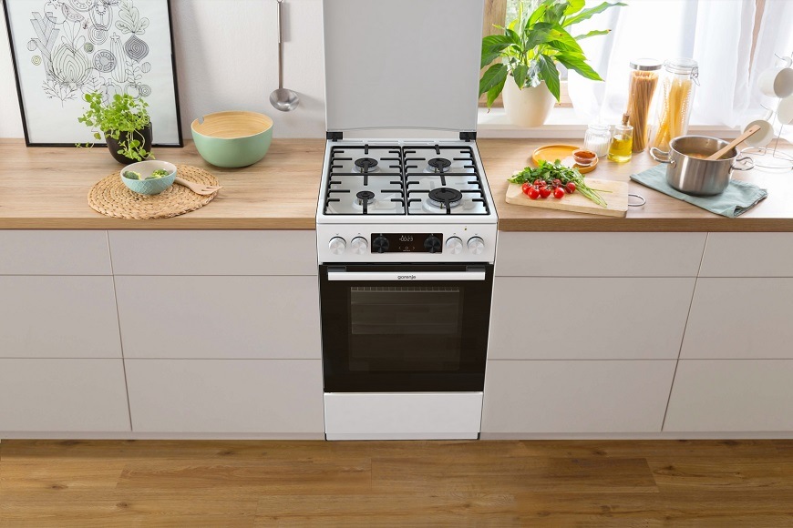 Kombinovaný sporák Gorenje G600 MEKS5121WM bílý Kombinovaný sporák Gorenje MEKS5121WM, bílá, v kuchyni