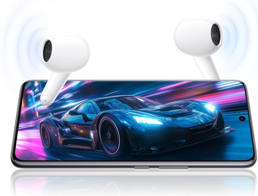 Sluchátka vivo Buds Air3 bílá Rychlý přenos signálu do sluchátek Vivo Buds Air3 zajistí perfektní soulad s obrazem