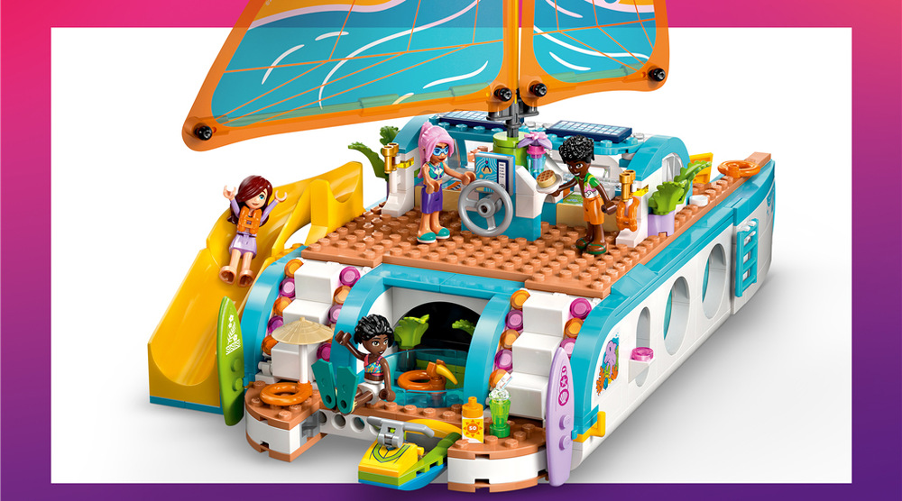 Stavebnice LEGO® Friends 42664 Dobrodružství na jachtě 685 dílků a aplikace LEGO Builder promění stavění jachty v začátek dlouhého prázdninového dobrodružství.