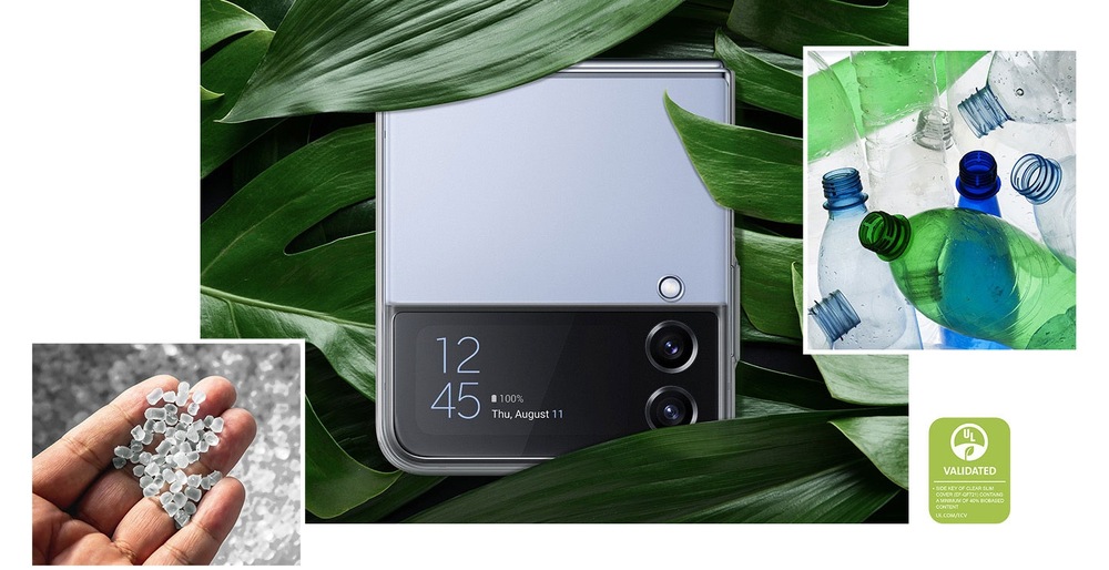 Kryt na mobil Samsung Galaxy Z Flip4 Flap Leather černý