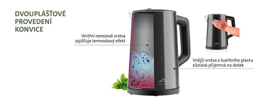 Dvouplášťová konvice ETA Ester