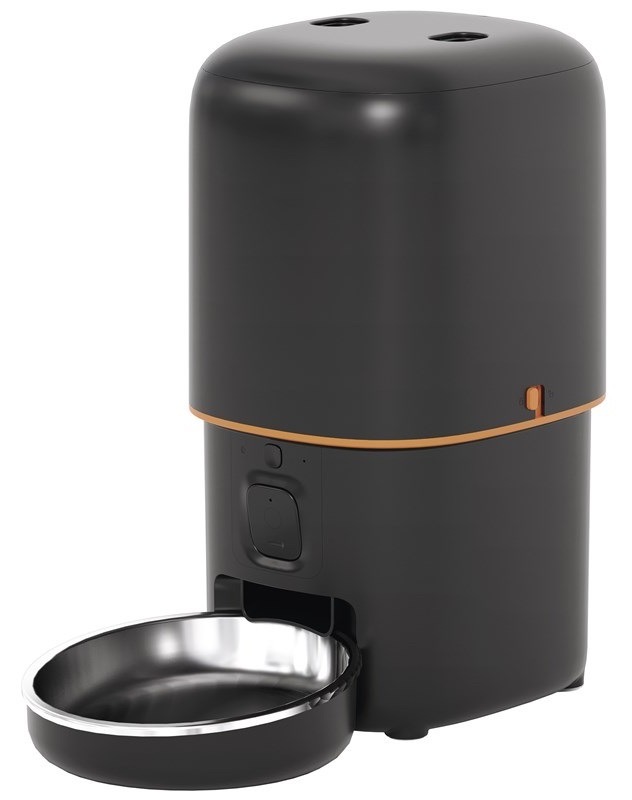 Chytré krmítko EMOS GoSmart Pet Care s kamerou, 4 l, Wi-Fi černé