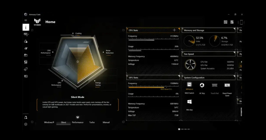 Asus TUF Gaming A18 umožňuje pokročilé přizpůsobení skrze software Armoury Crate