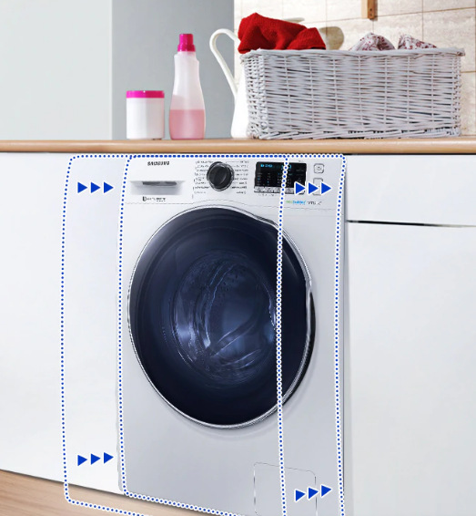 Pračka se sušičkou Samsung WD80K52E0ZW/LE bílá Slim