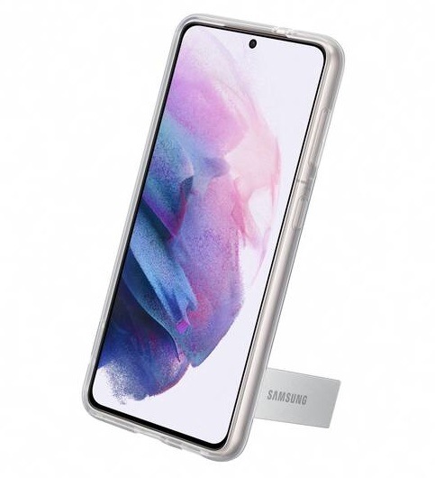 Kryt na mobil Samsung Clear Standing na Galaxy S21 5G průhledný