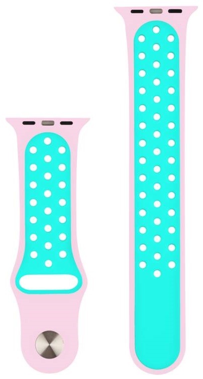 Řemínek RhinoTech na Apple Watch 38/40/41 mm zelený/růžový Řemínek RhinoTech na Apple Watch 38/40/41 mm zelený/růžový