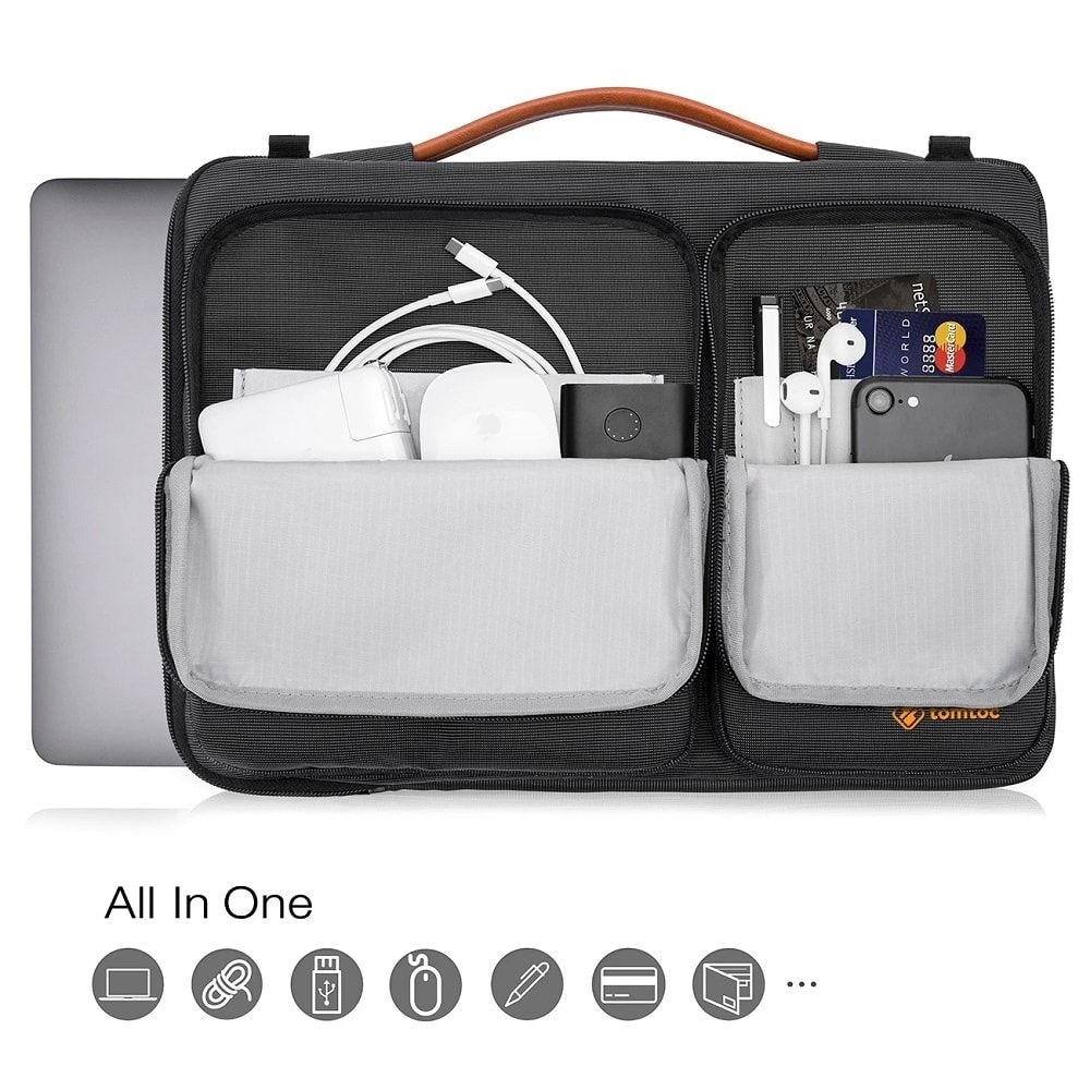 Brašna na notebook tomtoc Messenger – 16" MacBook Pro 2019/15,3" MacBook Air černá