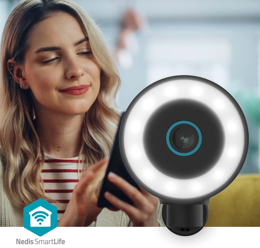 IP kamera Nedis SmartLife WIFICO41CBK, venkovní, s refletorem černá IP kamera Nedis SmartLife Wi-Fi, s reflektorem - černá