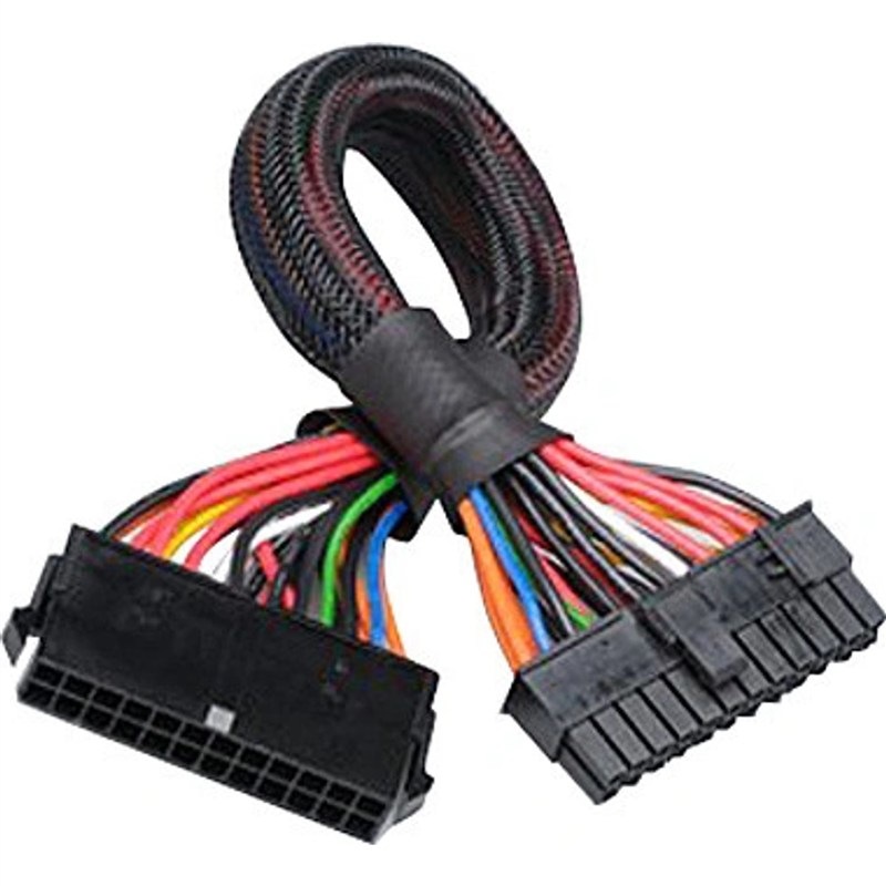 Kabel AKASA 24 Pin(M) na 20+4 Pin(F), 30 cm černý