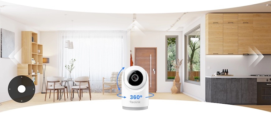 IP kamera E Series E331 disponuje 360stupňovým pokrytím. 