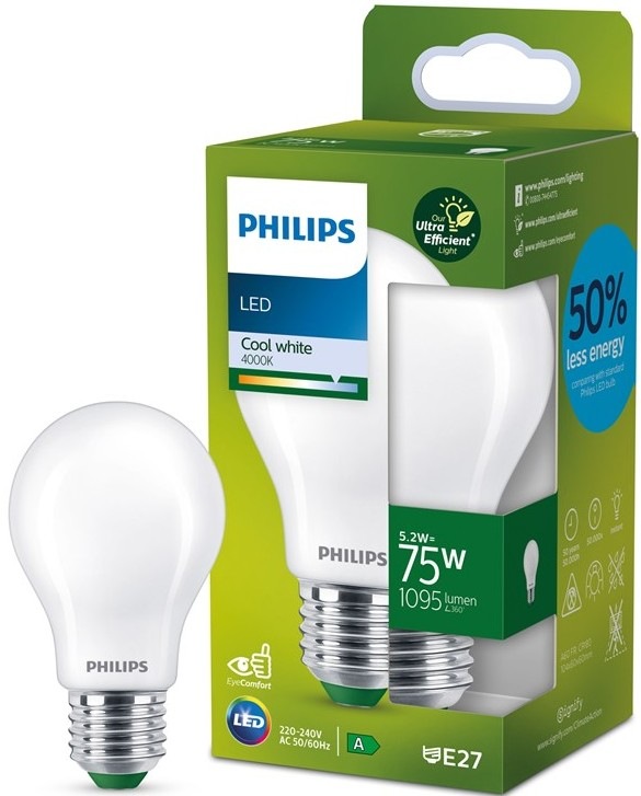 Žárovka LED Philips 75W, A60, E27, neutrální bílá