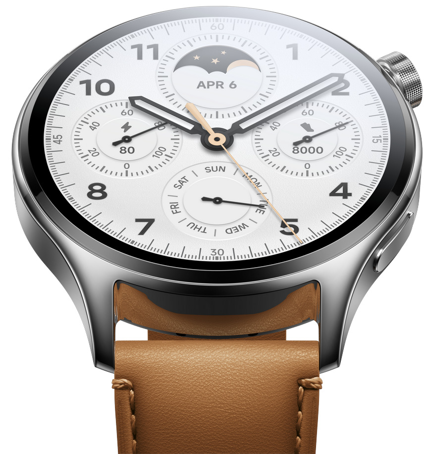 Chytré hodinky Xiaomi Watch S1 Pro stříbrné/hnědé