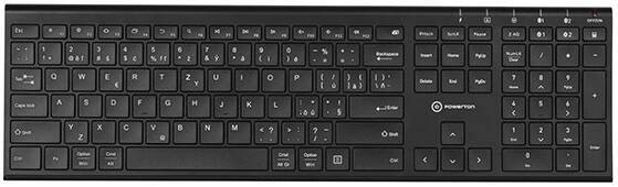 Klávesnice Powerton UltraSlim, US černá