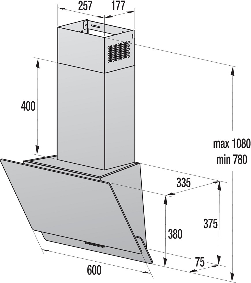 Odsavač par Gorenje Essential WHI629EB černý Odsavač par Gorenje WHI629EB, černá, omyvatelný filtr