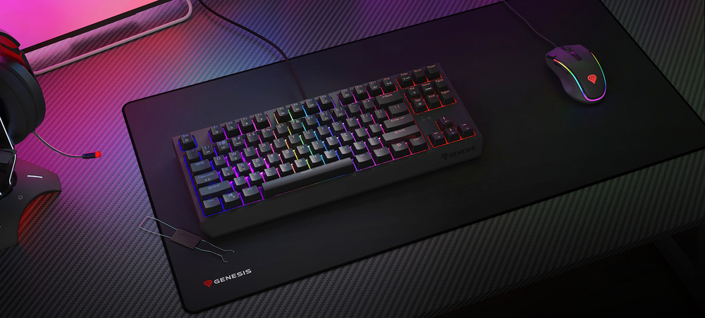 Klávesnice Genesis THOR 230, TKL, RGB, Outemu Red, US layout, černo-šedá Genesis THOR 230 TKL RGB Outemu Red US (NKG-2081) Anchor Gray Positive