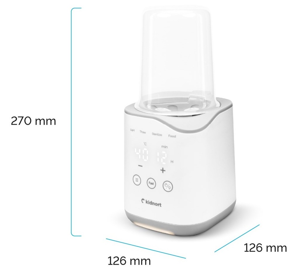 Ohřívač a sterilizátor Kidnort Sothet DE-040147 obsahuje LED displej pro práci i během nočních hodin
