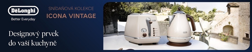 Rychlovarná konvice De'Longhi Icona Vintage KBOV2001BG béžová Rychlovarná konvice De'Longhi Icona Vintage KBOV2001BG béžová