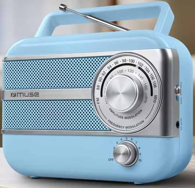 Radiopřijímač MUSE M-056 modrý Radiopřijímač MUSE M-056 modrý