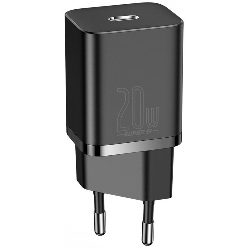 Nabíječka do sítě Baseus Super Si USB-C, 20 W, QC 3.0 černá