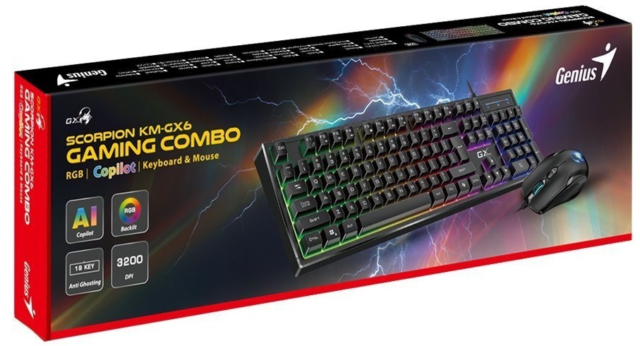 Klávesnice s myší Genius GX GAMING Scorpion KM-GX6 černá GEN31330010403_04
