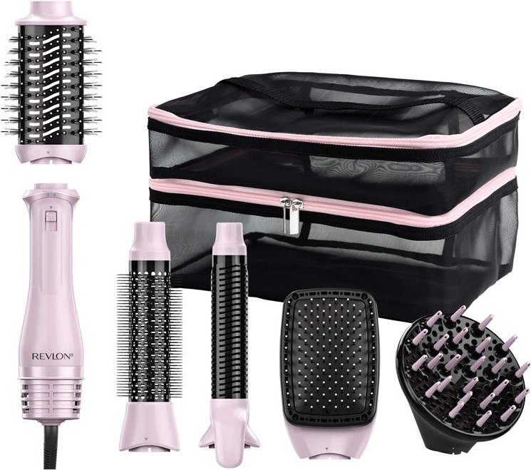 Kulmofén Revlon RVDR5376E One-Step Pink Titanium 5 v 1, růžová barva
